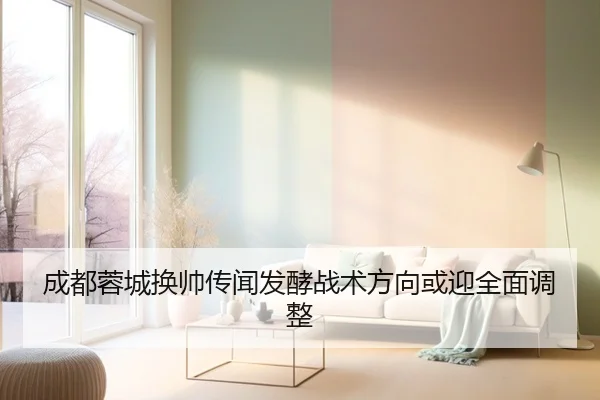 成都蓉城换帅传闻发酵战术方向或迎全面调整